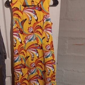 Vibrant Yellow Patterned Dress